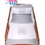 7-dielne posteľné obliečky New Baby, Bunnies 120x90cm/sivé
